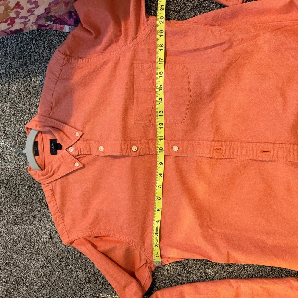 J. Crew Men's Vibrant Orange Casual Shirt